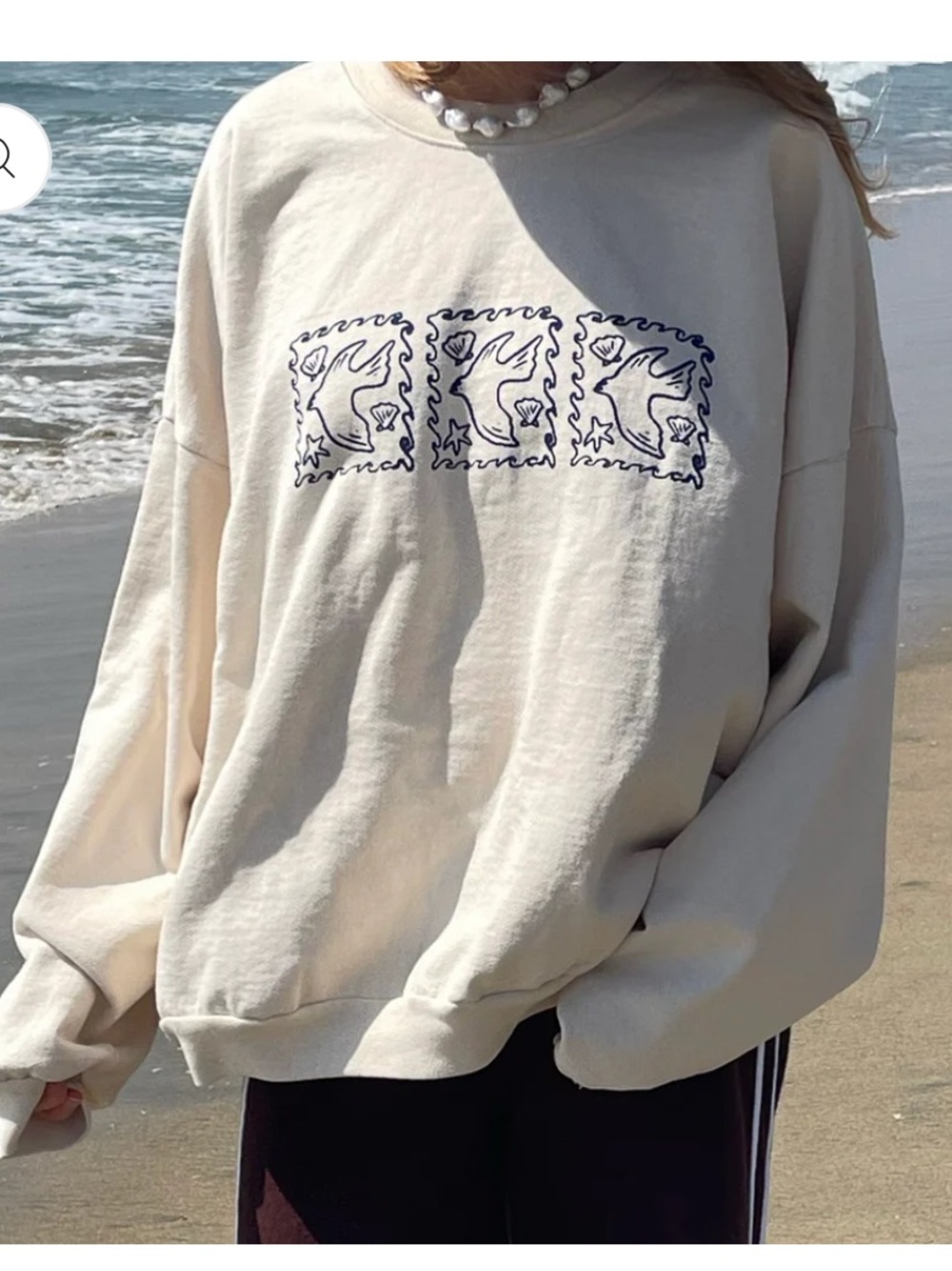 ISO Paloma Cream Crewneck Sweater
